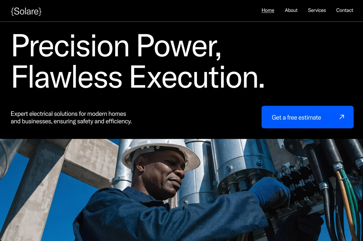 Precision Power electrician website